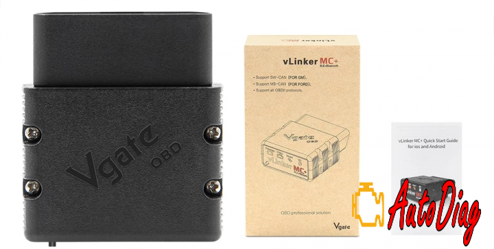 Автосканер VGate vLinker MC+ Bluetooth 4.0 BLE (аналог OBDLink MX+) для роботи з BimmerCode, Forscan, ALfa Obd