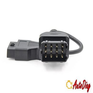 Перехідник OBD2 Renault 12 pin для підключення діагностики до  Renault (12pin - 16pin)