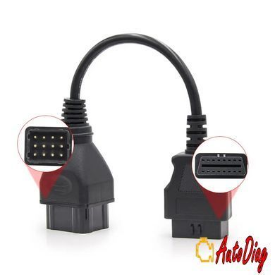 Перехідник OBD2 Renault 12 pin для підключення діагностики до  Renault (12pin - 16pin)
