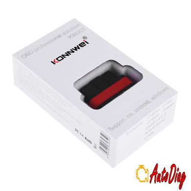 Диагностический сканер KONNWEI KW901 OBDI Black Bluetooth 5.0 автомобиль для Android Pic18f25k80