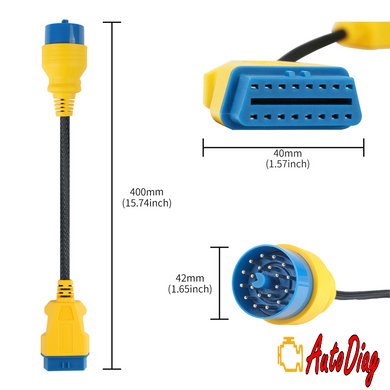 Перехідник для діагностики AUTOOL BMW 20 pin на OBD2 40cm