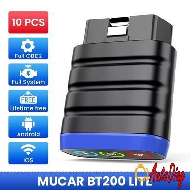 Мультимарочний діагностичний автосканер MUCAR BT200 LITE