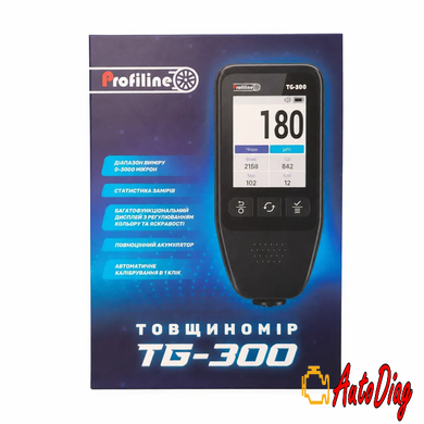 Товщиномір фарби Profiline TG-300 (3000мкм, Fe/Zn/NFe/Putty)