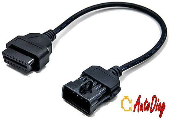 Перехідник Opel 10pin в OBD2 16 pin