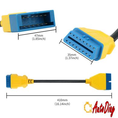 Перехідник для діагностики авто Autool GM12 12pin (OBDI, OBD1) на OBD2 16pin (ВАЗ, Daewoo)