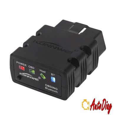 Діагностичний сканер KONNWEI KW902 OBD2 Black Bluetooth 5.0 для Android та IOS Pic18f25k80