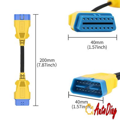 Кабель подовжувач OBD2 AUTOOL 20см