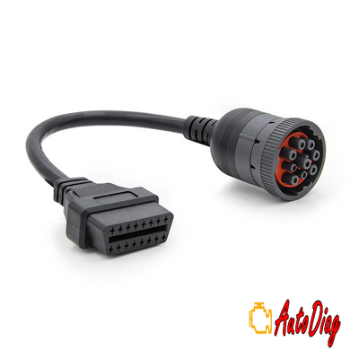 Перехідник OBD2 16 pin на 9pin КАМАЗ, КАВЗ, ПАЗ, Cummins truck (J1939)
