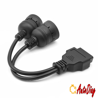 Перехідник Deutsch OBD2 - 6pin + 9pin (JCB/CAT/ALLISON/JOHN DEERE/CUMMINS/МАЗ/ПАЗ/КАМАЗ)