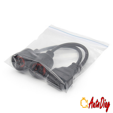 Перехідник Deutsch OBD2 - 6pin + 9pin (JCB/CAT/ALLISON/JOHN DEERE/CUMMINS/МАЗ/ПАЗ/КАМАЗ)